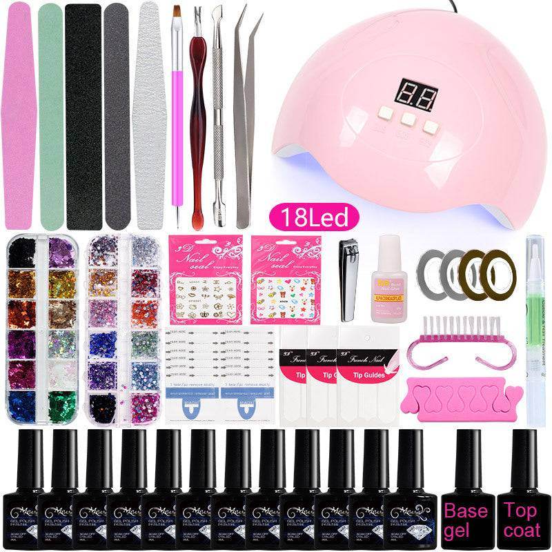 Nail Tool Set For Beginners Home Nail Lamp Nail Polish Polisher - VIOLA GRACE