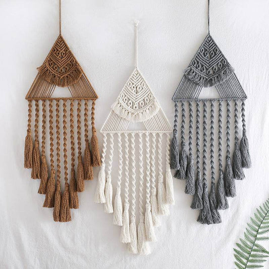 Handwoven Home Decor Triangle Dream Catcher Pendant handemade