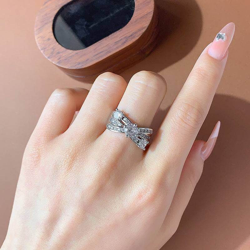 Female Ring Fashion Shiny Zircon Wedding Accessories - VIOLA GRACE