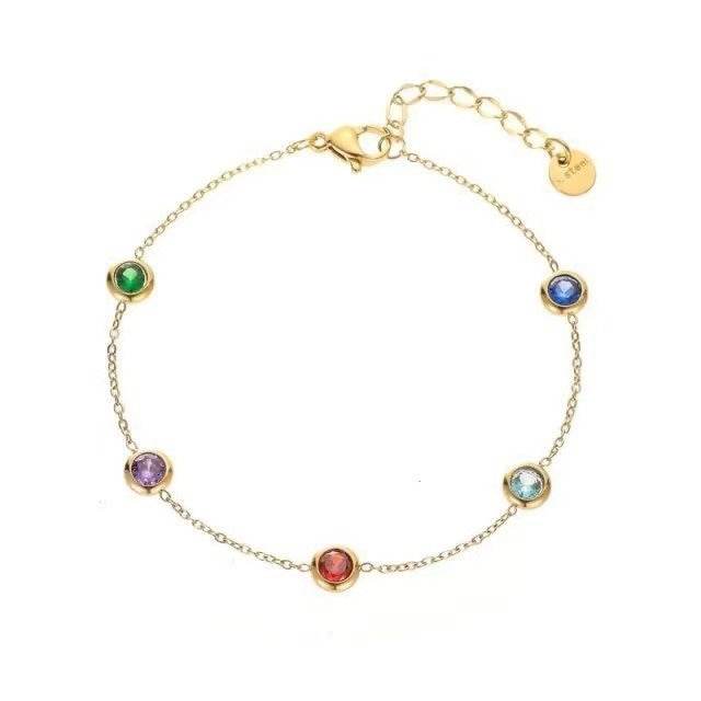 Colorful Round Titanium Steel Bracelet For Women - VIOLA GRACE