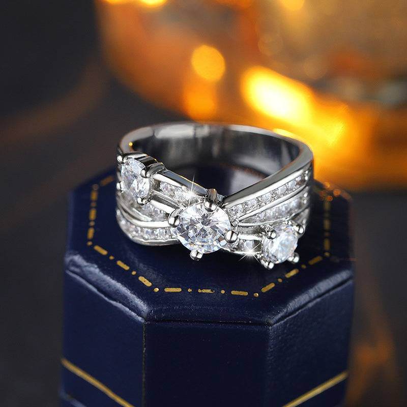 Female Ring Fashion Shiny Zircon Wedding Accessories - VIOLA GRACE