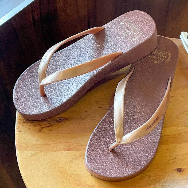 Flip-Flops Women's Outdoor Flip-flops Bathroom Beach Slippers - VIOLA GRACE