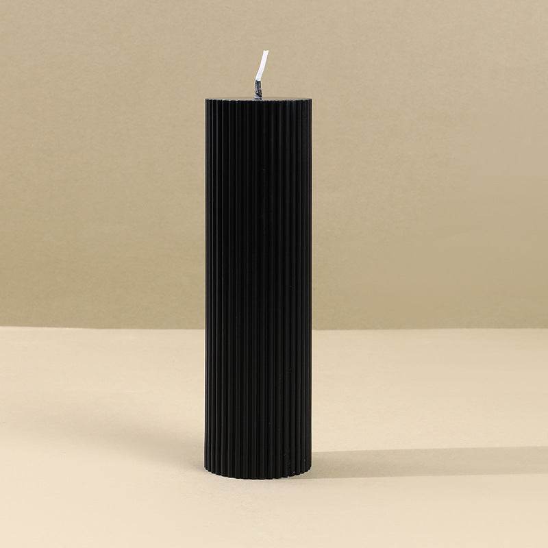 Black Cylinder Aromatherapy Soy Candles - VIOLA GRACE