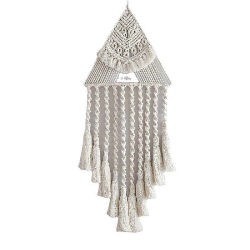 Handwoven Home Decor Triangle Dream Catcher Pendant - VIOLA GRACE