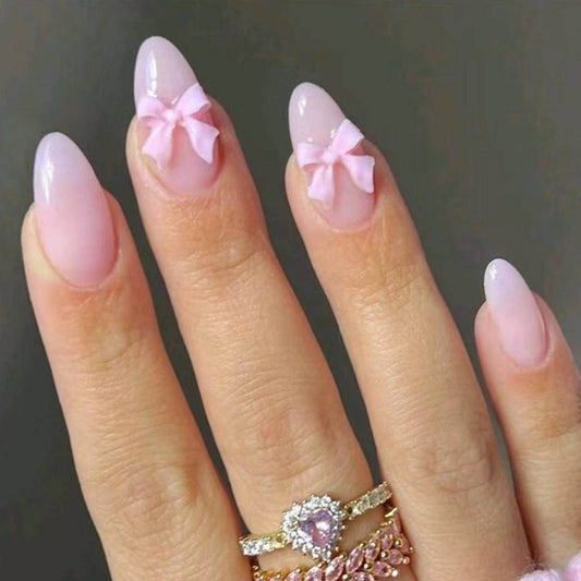 French Sweet Removable Fake Nails press on for daily wear