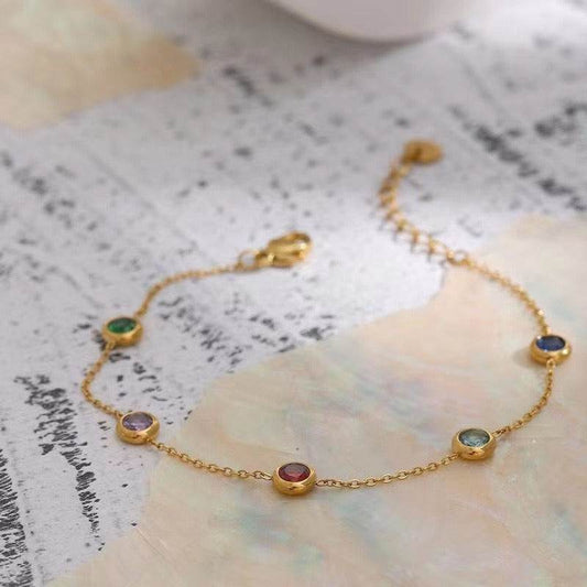 Colorful Round Titanium Steel Bracelet For Women for daily wear