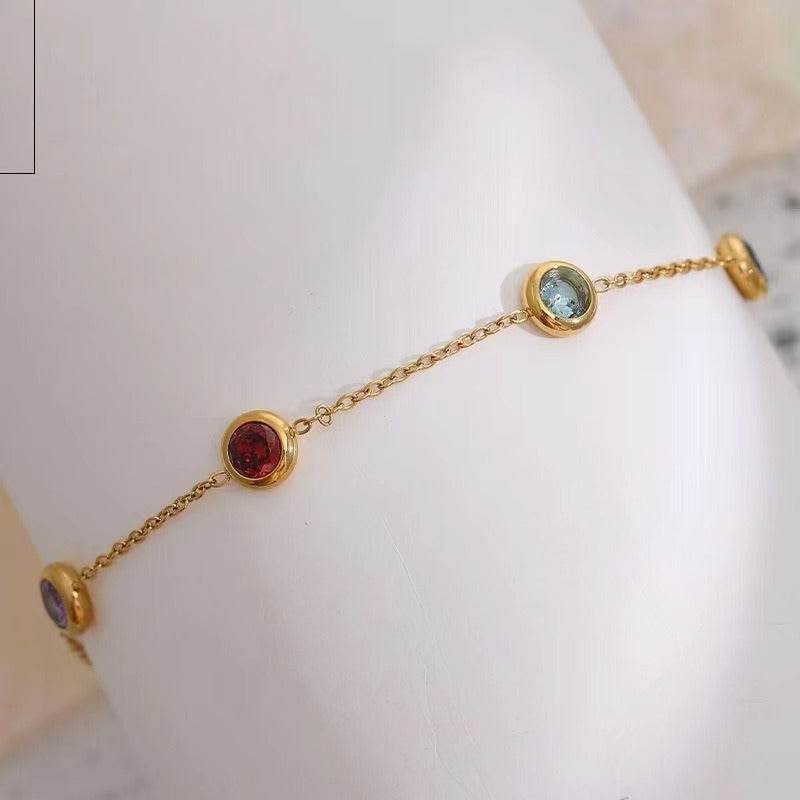 Colorful Round Titanium Steel Bracelet For Women - VIOLA GRACE