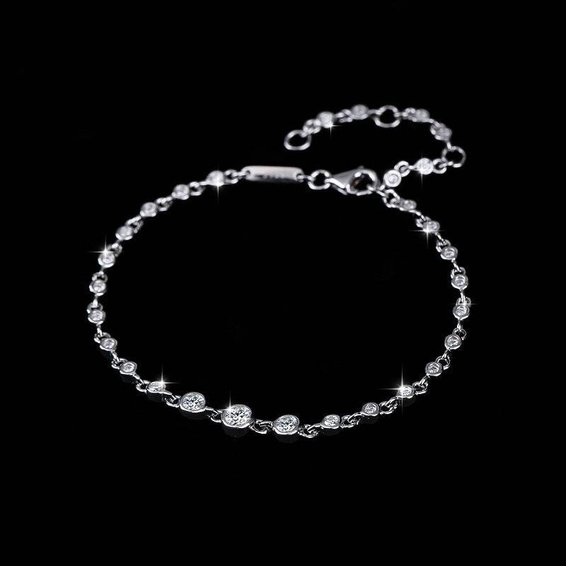 18 Gold Plated Diamond S925 Sterling Silver Bracelet - VIOLA GRACE