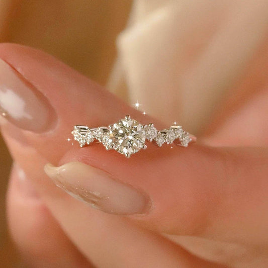 925 Sterling Silver Moissanite Ring
