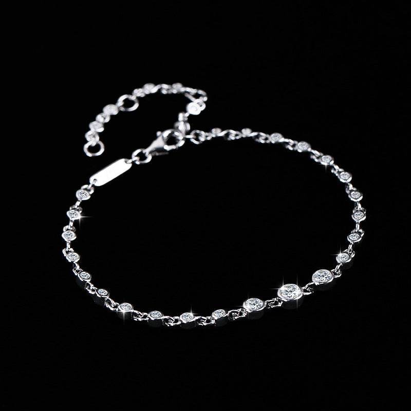 18 Gold Plated Diamond S925 Sterling Silver Bracelet - VIOLA GRACE