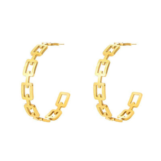 Anti-fading Titanium Steel Earrings Women unique style